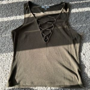 Strappy neck line crop top